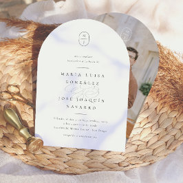 Monograma Formal Invitación de Boda Elegante