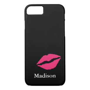 Monograma Funda para iPhone 7 con un beso