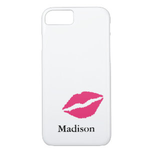 Monograma Funda para iPhone 7 con un beso