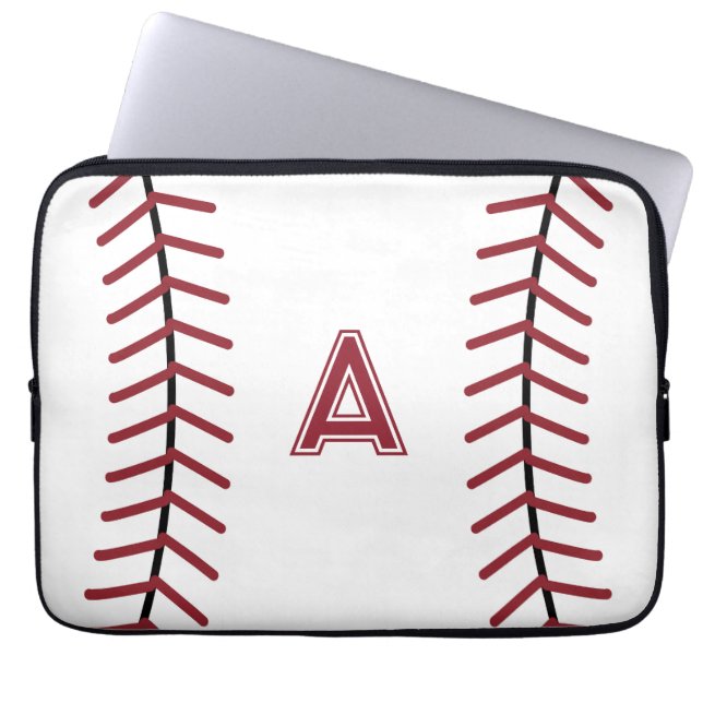 Monograma Funda portátil de béisbol (Frente)