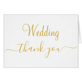 Monograma Gold White Agradecimiento Boda