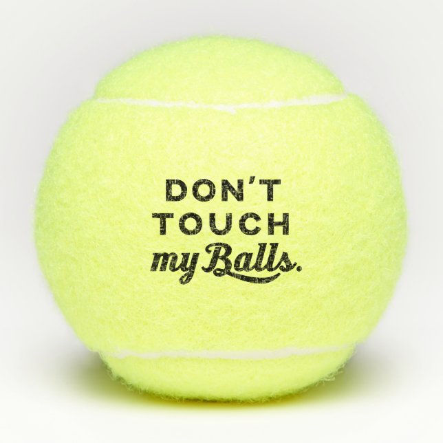 Monograma gracioso no toques mis bolas de tenis (Anverso)