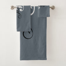 Monograma Gris Elegante Personalizado