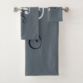 Monograma Gris Elegante Personalizado