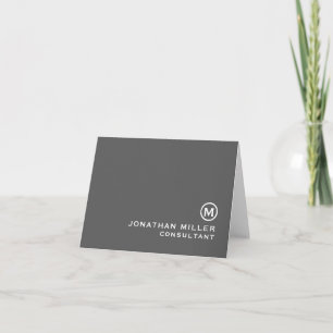 Monograma gris y blanco personalizado