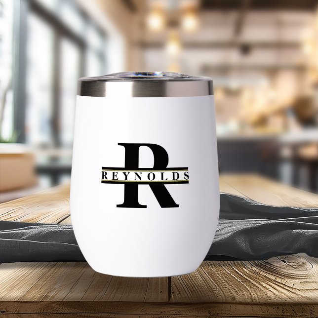 Monograma grueso negrita y nombre negro/dorado ID6 (Subido por el creador)