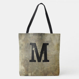 Monograma Grunge, Personalizar, Bolsa Tote