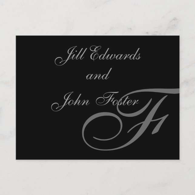 Monograma Guardar anuncio de fecha (Anverso)