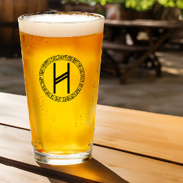 Monograma H - Estilo Viking - Vidrio de pinta