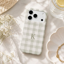 Monograma Heirloom Personalizado de Gingham Suave