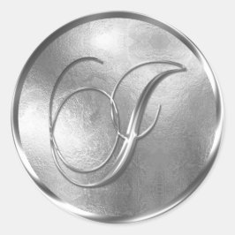 Monograma I Sello para sobres plateado no METÁLICO