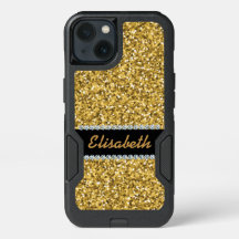 Monograma impreso de diamantes de purpurina GIRLY 