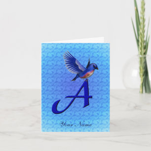 Monograma Inicial A Personalizado Bluebird