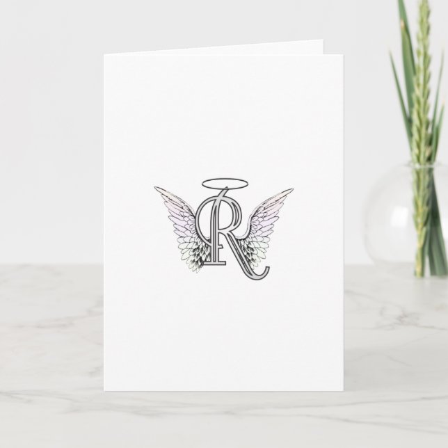 Monograma inicial de la letra R con las alas y (Anverso)