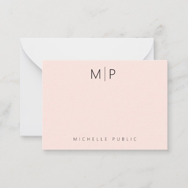 Monograma Inicial de Plantilla Personalizada Chic  (Anverso)