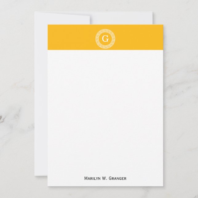 Monograma inicial del marco de la llave griega Gol (Anverso)