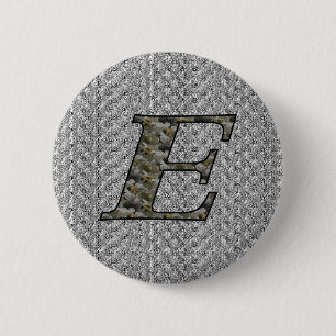 Monograma Inicial E Hidrangea Botón Floral