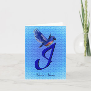 Monograma Inicial I Personalizado Bluebird