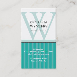 Monograma inicial moderno de la TARJETA de VISITA