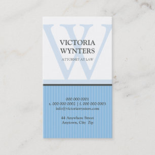 Monograma inicial moderno de la TARJETA de VISITA