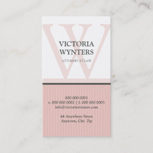 Monograma inicial moderno de la TARJETA de VISITA