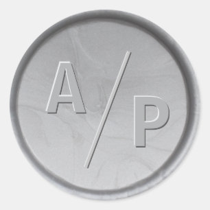 Monograma Iniciales Pegatina de sellos de cera de