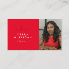 Monograma inmobiliario moderno tarjeta de visita