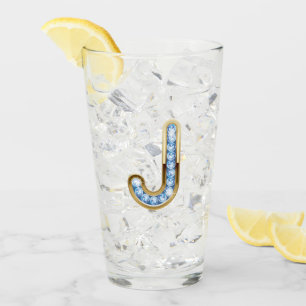 Monograma J - Vidrio de 16 oz