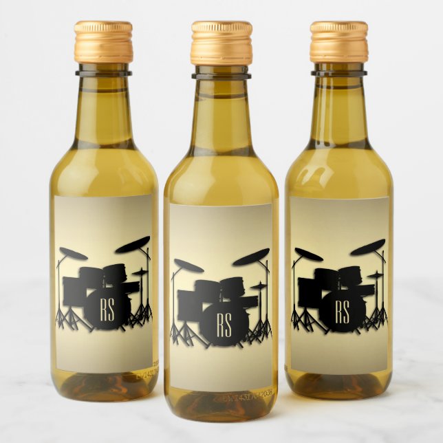 Monograma juego de tambor dorado (Botellas)