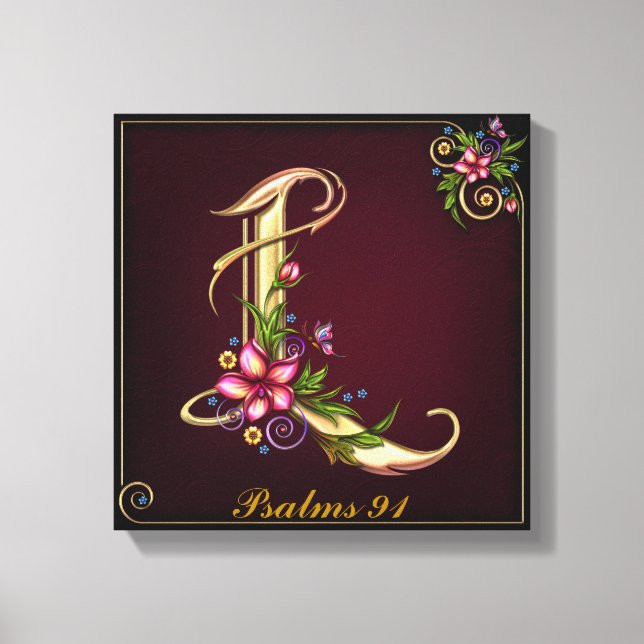 Monograma L Premium Lienzo envuelto (brillante) (Anverso)