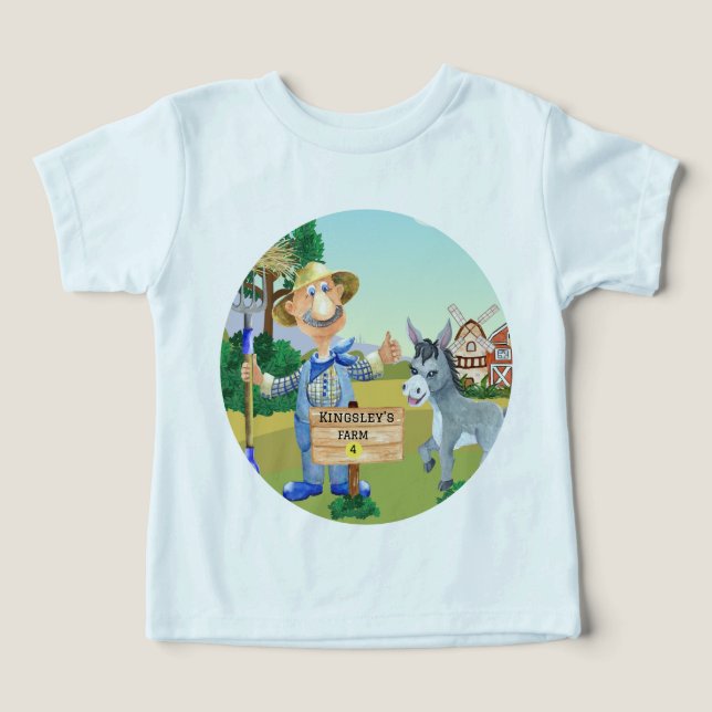 Monograma 🐮 lindo de la granja de MacDonald's (Diseño delantero )