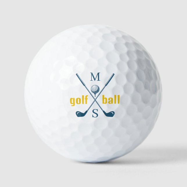 monograma . logotipo personalizado bolas de golf (Anverso)