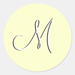 Monograma M Invitación a matrimonio Sello de marfi