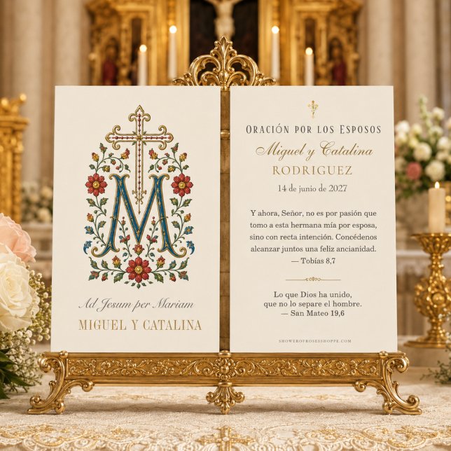 Monograma Mariano tradicional español católico par (Subido por el creador)