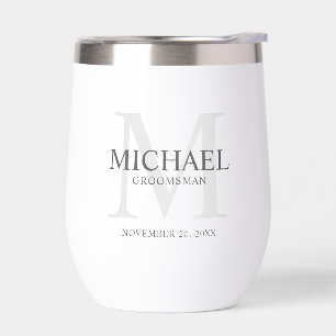 Monograma masculino personalizado y Groomsmen de n