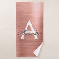 Monograma metálico de Glam de Oro Rosa