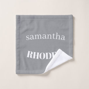 Monograma minimalista personalizado gris
