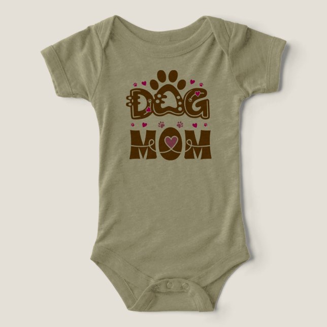 Monograma mínimo de DOG MOM (Diseño delantero )