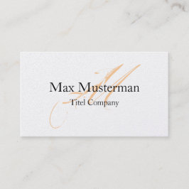 Monograma moderno áureo tarjeta de presentación