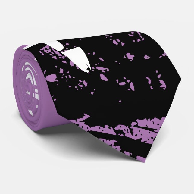 Monograma moderno con corbata "p" púrpura inicial (Enrollado)