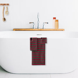 Monograma moderno crisma marrón negro Chevron
