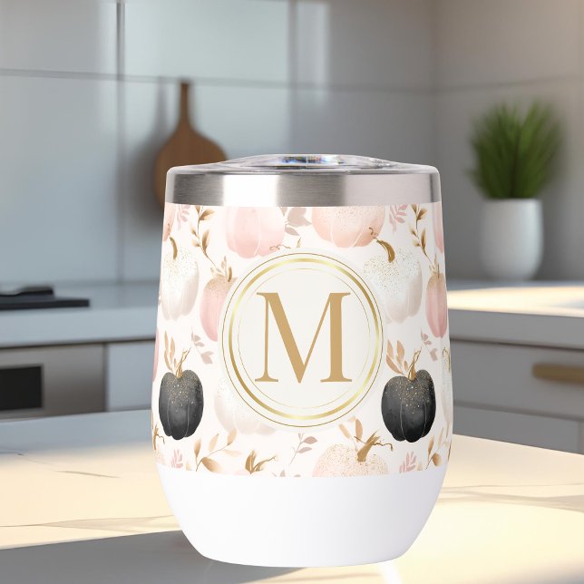 Monograma moderno de calabaza - Inicial personaliz (Subido por el creador)