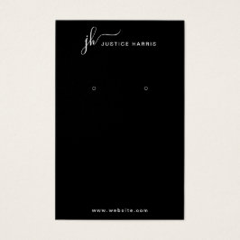 Monograma moderno de escritura con estilo negro