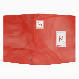 Monograma moderno de mármol sutil de Naranja rojo