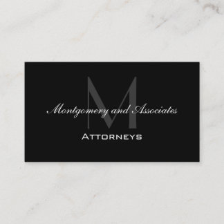 Monograma moderno elegante de las tarjetas de