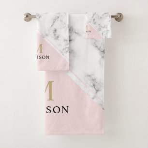 Monograma moderno elegante de mármol azul marino