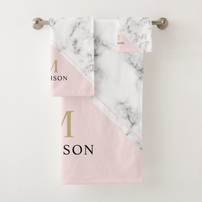 Monograma moderno elegante de mármol azul marino (In situ)