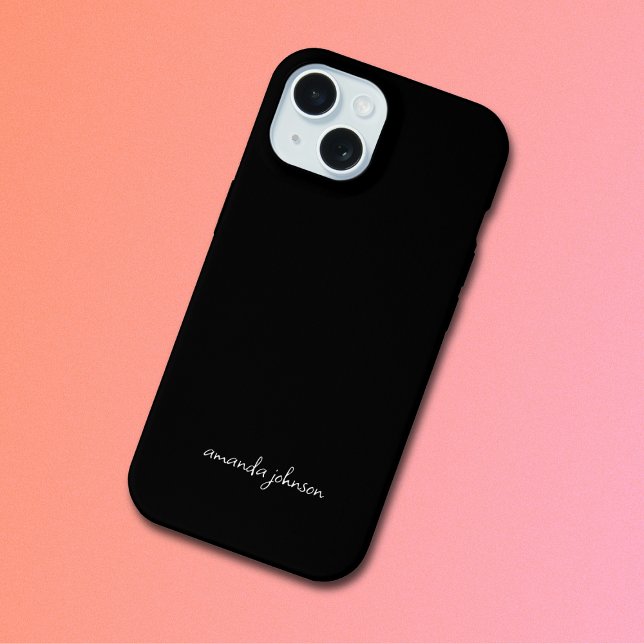 Monograma moderno mínimo en blanco y negro Nombre  (Subido por el creador)