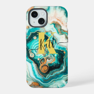 Monograma moderno Personalizado del Agate dorado t
