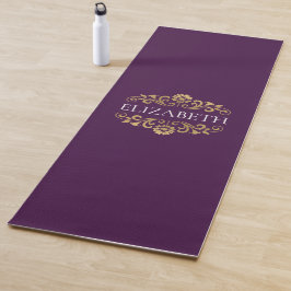 Monograma moderno Purple Workout Yoga Mat